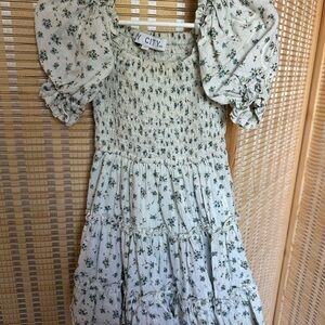 Ivy City Co Floral Smocked Dress with Puff Sleeves